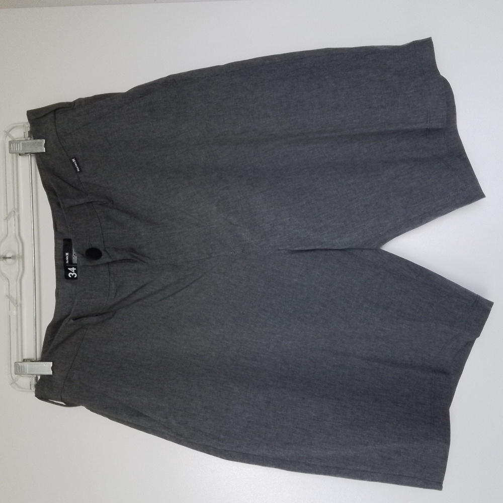 Hurley Phantom Flat Front Gray Golf Shorts Men Size 34